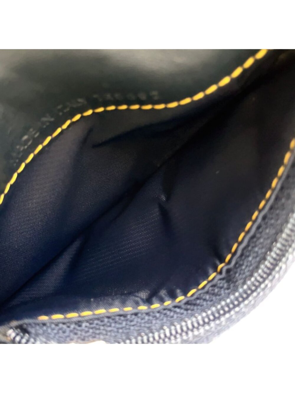 Dior Trotter Saddle Pouch Leather Canvas Navy Coin Case Gold - Picture 6 of 15